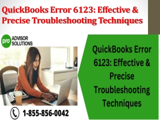 QuickBooks Error 6123 Effective & Precise Troubleshooting Techniques