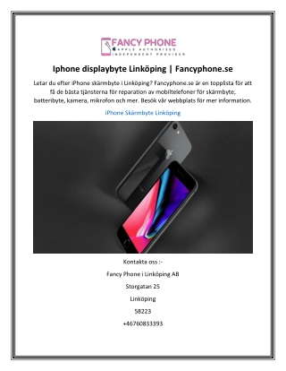Iphone displaybyte Linköping | Fancyphone.se