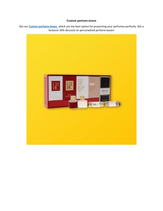 Custom perfume boxes