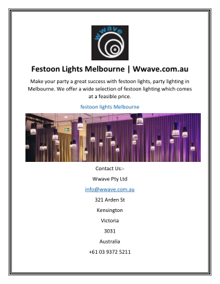 festoon lights Melbourne