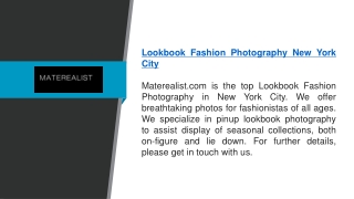 Lookbook Fashion Photography New York City  Materealist.com
