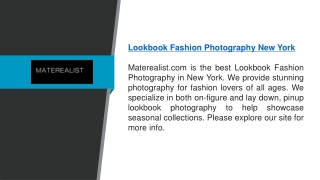 Lookbook Fashion Photography New York  Materealist.com