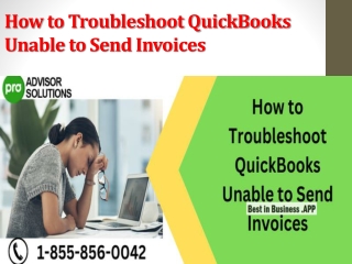 How to Troubleshoot QuickBooks Unable to Send Invoices