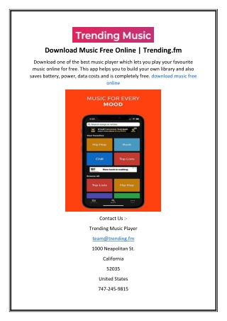 Download Music Free Online  Trending.fm