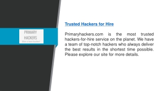 Trusted Hackers for Hire  Primaryhackers.com