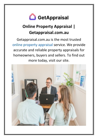 Online Property Appraisal  Getappraisal.com.au