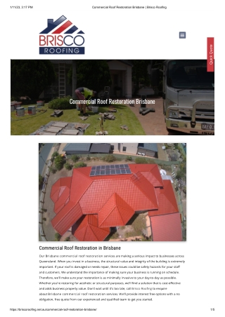 Commercial Roof Restoration Brisbane _ Brisco Roofing