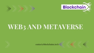 Web3 and metaverse