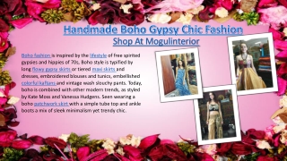 Handmade Boho Gypsy Chic Fashion