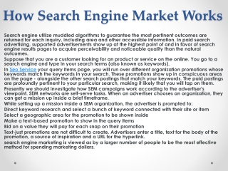 How Search Engine Market Works