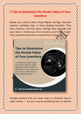 5 Tips to Determine the Resale Value of Your Jewellery_BuyMyDiamond