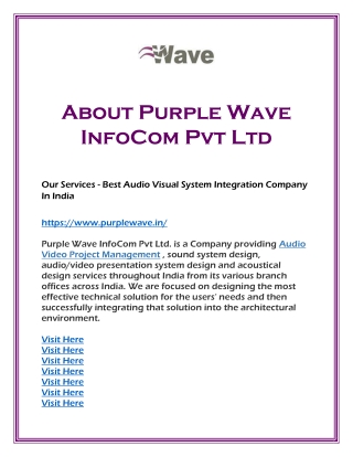 About Purple Wave InfoCom Pvt Ltd