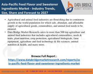 Asia-Pacific Feed Flavor and Sweetener Ingredients Market- Agricultural & Animal feed