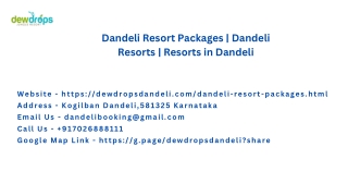 Dandeli Resort Packages | Dandeli Resorts | Resorts in Dandeli