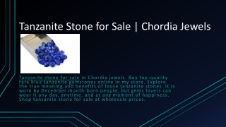 Tanzanite Stone for Sale