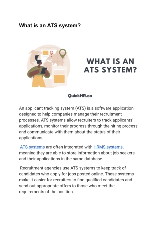 What is an Applicant tracking system