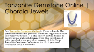 Tanzanite Gemstone Online