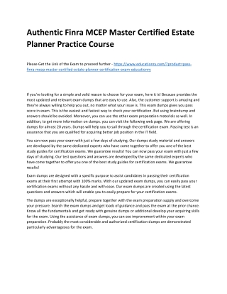 Finra MCEP Master Certified Estate Planner