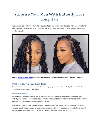Surprise Your Man With Butterfly Locs Long Hair | WIGgIT