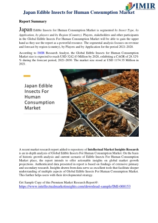 Japan Edible Insects for Human Consumption Market