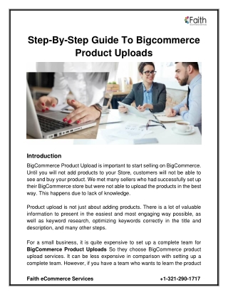 Step-By-Step Guide to BigCommerce Product Uploads