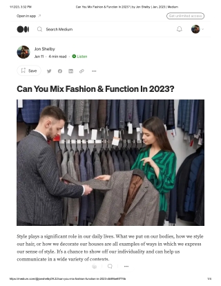 Can You Mix Fashion & Function In 2023