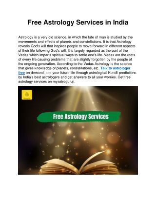 Free Astrology Services in India