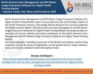 North America Color Management and RIP (Raster Image Processors) Software For Digital Textile Printing Market report