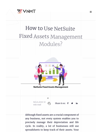 How to Use NetSuite Fixed Assets Management Modules ?