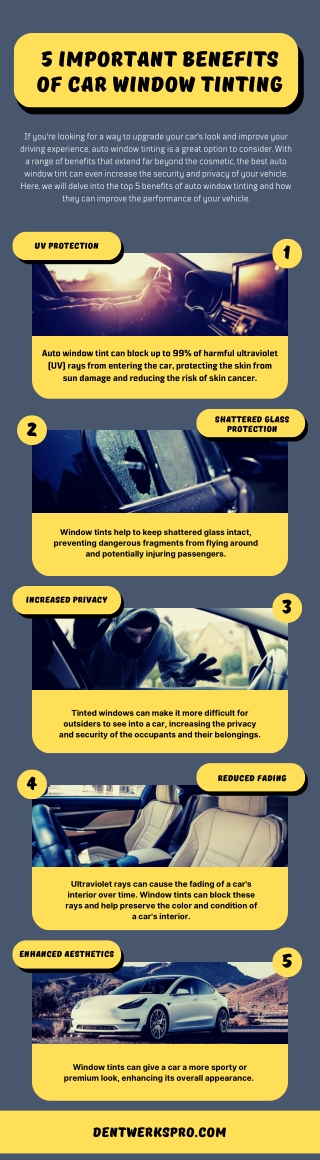 5 Important Benefits of Car Window Tinting