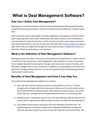 What is deal management software.docx