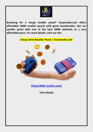 Cheap SMM reseller panel