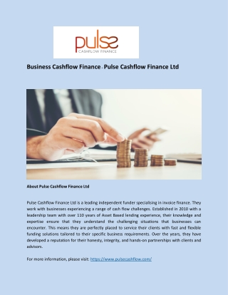 Business Cashflow Finance - Pulse Cashflow Finance Ltd