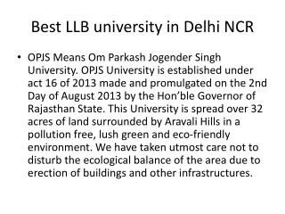 best LLB university in Delhi NCR