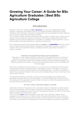 Best  Agriculture College In Indore  |Best  Agriculture College In India