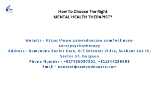 Mental Health Therapist near me |Psychiatrist Online Consultation