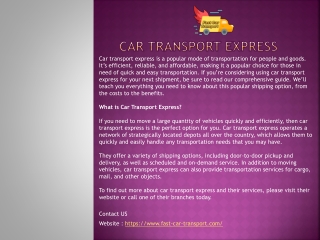 Car Transport Express