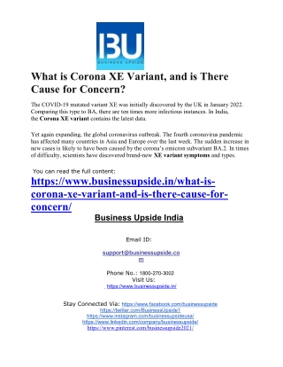 What is Corona XE Variant, and is There Cause for Concern