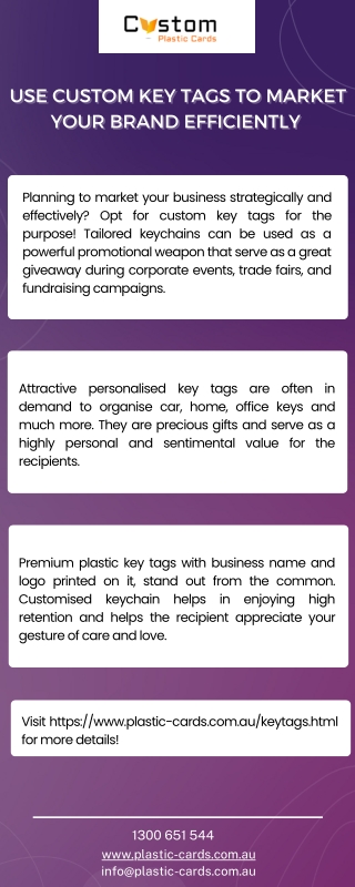 Use Custom Key Tags to Market Your Brand Efficiently