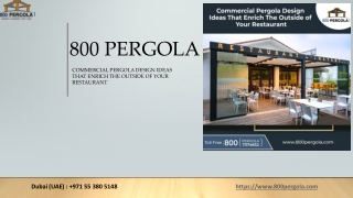 Commercial Pergola Design Ideas That Enrich the Outside of Your Restaurant