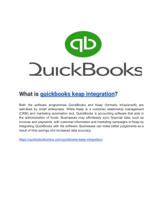 What is quickbooks keap integration?