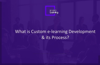 What is Custom e-learning Development & its Process?