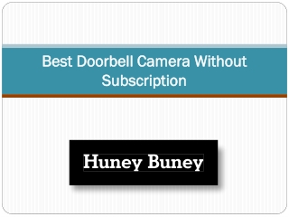 Best Doorbell Camera Without Subscription