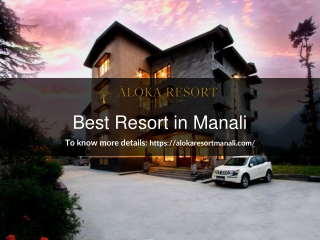 Best Resort in Manali