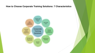 How to Choose Corporate Training Solutions