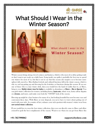 What Should I Wear in the Winter Season?
