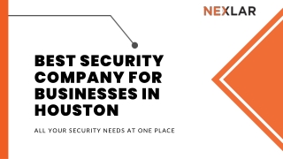 Best Security Company for Businesses in Houston