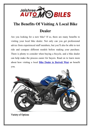 Bike Dealer in Borivali West Call- 8484930609