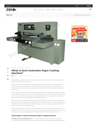 What is Semi Automatic Paper Cutting Machine?