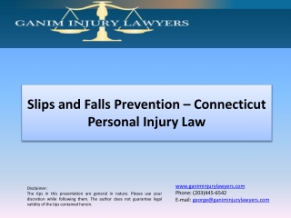 Slips and Falls Prevention – Connecticut Personal Injury Law